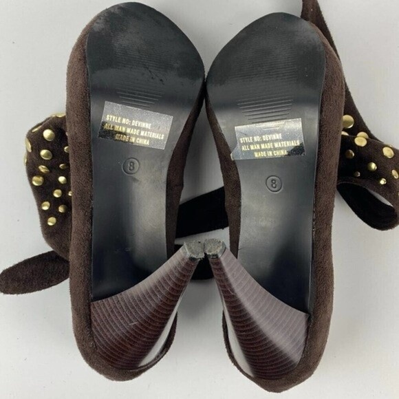 Herstyle Women's Bootie Heels Brown Size 8 - Picture 8 of 9